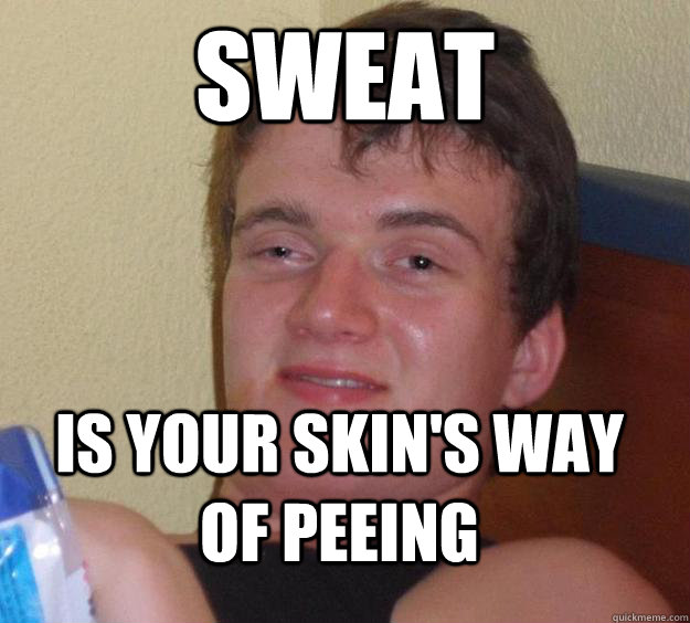 Sweat is your skin's way of peeing  10 Guy