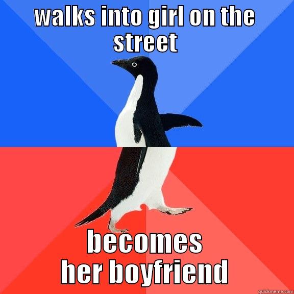 WALKS INTO GIRL ON THE STREET BECOMES HER BOYFRIEND Socially Awkward Awesome Penguin