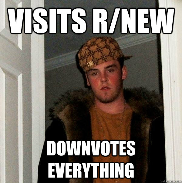 visits r/new downvotes everything  Scumbag Steve