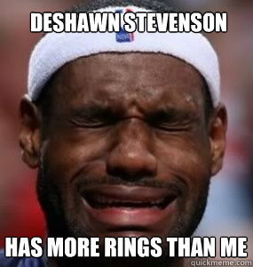 deshawn stevenson has more rings than me  