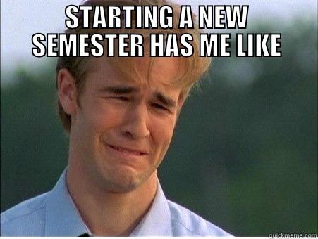 New Semester -         STARTING A NEW         SEMESTER HAS ME LIKE  1990s Problems