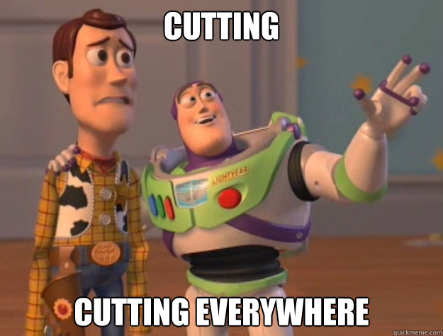 cutting cutting everywhere  Buzz Lightyear