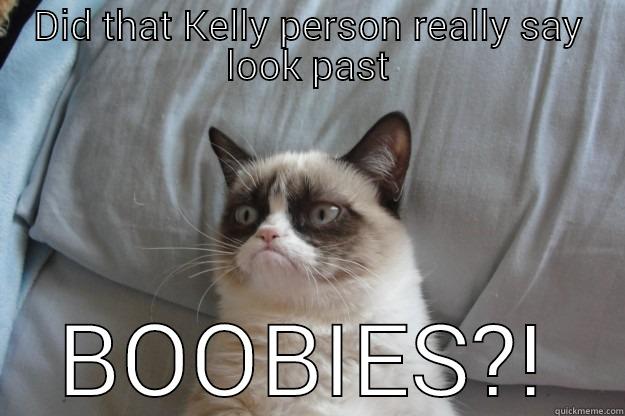 DID THAT KELLY PERSON REALLY SAY LOOK PAST BOOBIES?! Grumpy Cat