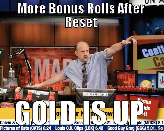 MORE BONUS ROLLS AFTER RESET GOLD IS UP Mad Karma with Jim Cramer