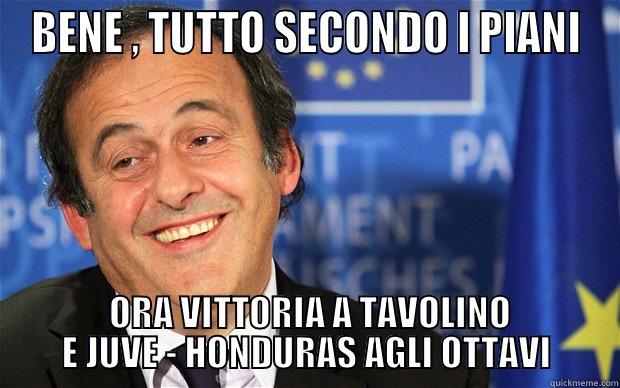 BENE , TUTTO SECONDO I PIANI  ORA VITTORIA A TAVOLINO E JUVE - HONDURAS AGLI OTTAVI Misc