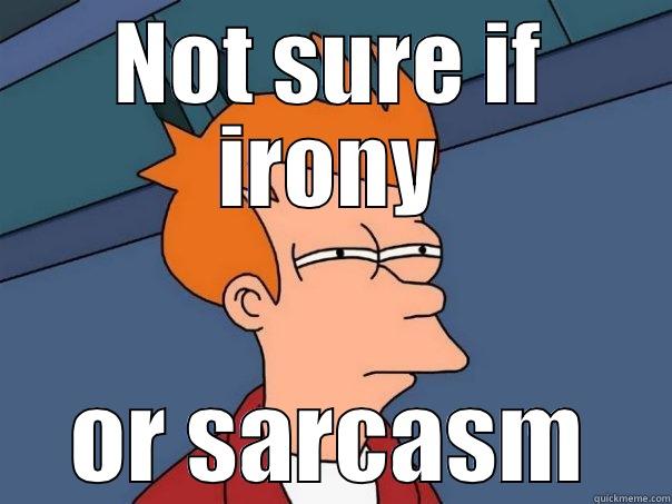 Not sure if.. - NOT SURE IF IRONY OR SARCASM Futurama Fry