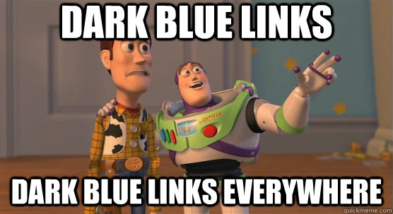 dark blue links dark blue links everywhere  Toy Story Everywhere