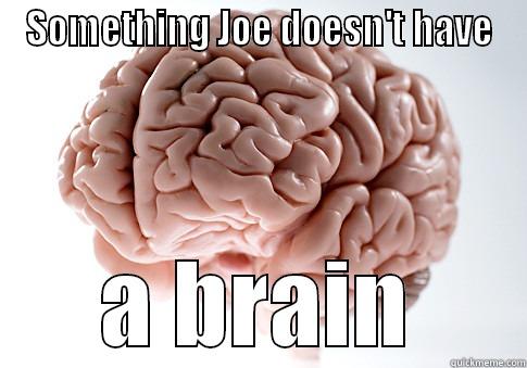 We play no games cause we got no brains - SOMETHING JOE DOESN'T HAVE A BRAIN Scumbag Brain