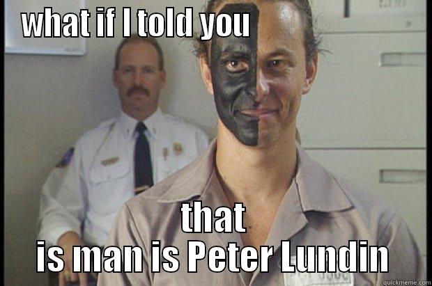 WHAT IF I TOLD YOU                           THAT IS MAN IS PETER LUNDIN Misc