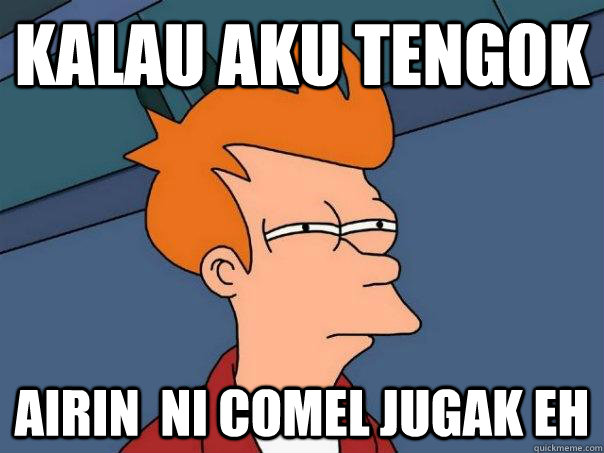 Kalau aku tengok Airin  ni comel jugak eh  Futurama Fry