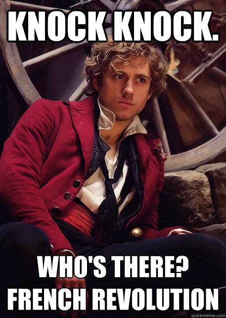 Knock Knock. Who's there?
French Revolution - Knock Knock. Who's there?
French Revolution  Enjolras