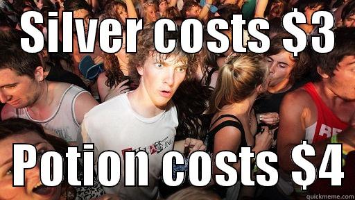   SILVER COSTS $3     POTION COSTS $4 Sudden Clarity Clarence