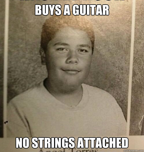 buys a guitar no strings attached - buys a guitar no strings attached  bad luck Angel