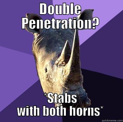 DOUBLE PENETRATION? *STABS WITH BOTH HORNS* Sexually Oblivious Rhino