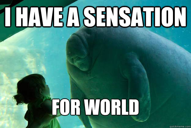 I have a sensation for world domination!  Overlord Manatee