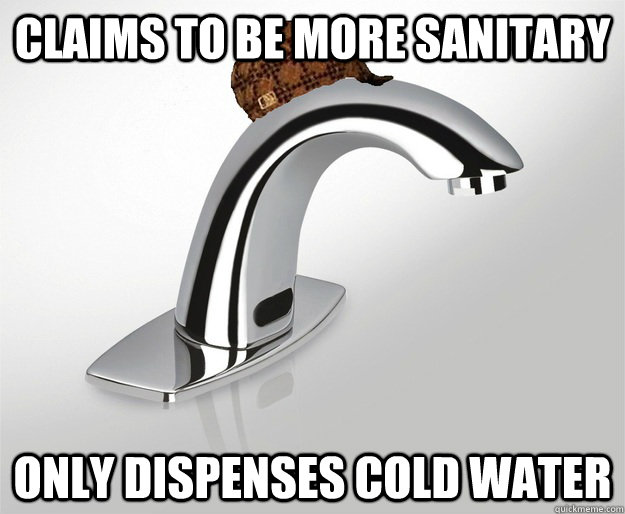 Claims to be more sanitary  only dispenses cold water  