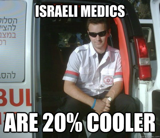 ISRAELI MEDICS ARE 20% COOLER  