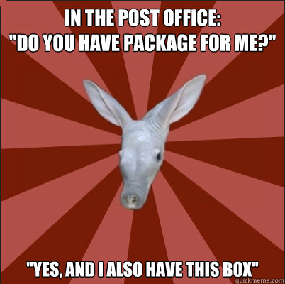 In the Post Office: 
