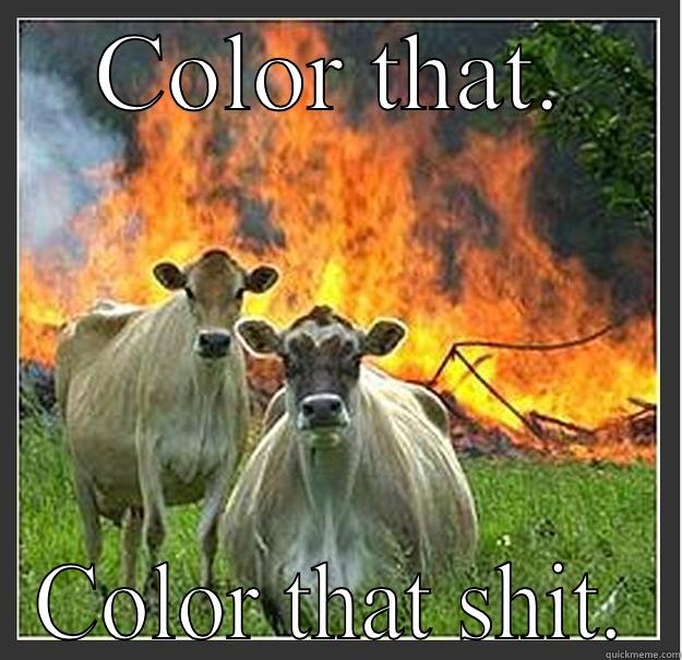 Color pretty. - COLOR THAT. COLOR THAT SHIT. Scumbag Redditor