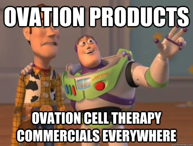 Ovation products ovation cell therapy commercials everywhere  Buzz Lightyear