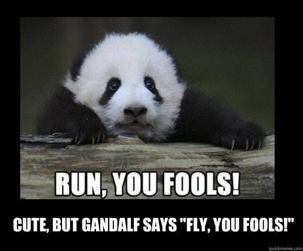 Cute, But Gandalf says 