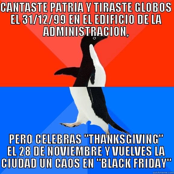 CANTASTE PATRIA Y TIRASTE GLOBOS EL 31/12/99 EN EL EDIFICIO DE LA ADMINISTRACIÓN, PERO CELEBRAS 