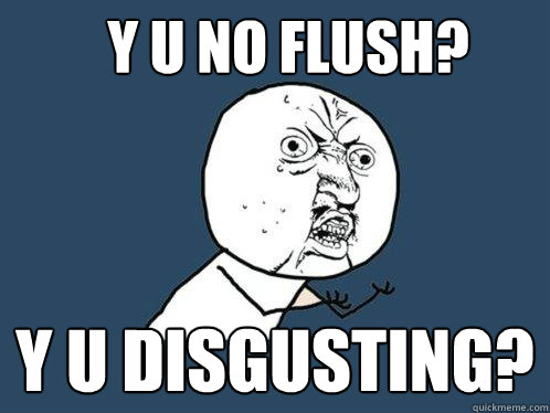 Y U No Flush? Y U Disgusting?  Y U No