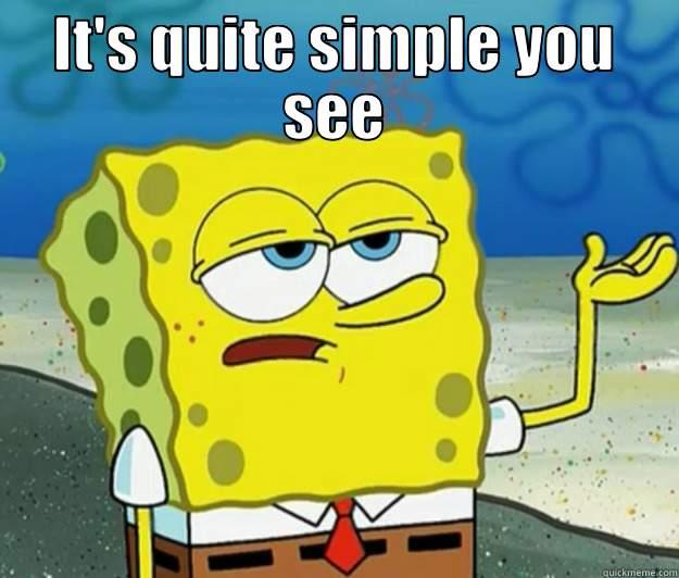 yesss sir - IT'S QUITE SIMPLE YOU SEE  Tough Spongebob