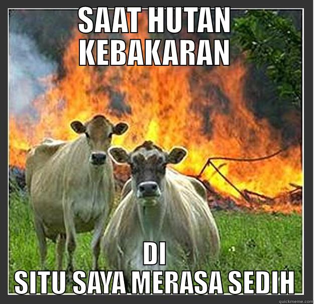 KAMBING KEBAKARAN JENGGOT - SAAT HUTAN KEBAKARAN DI SITU SAYA MERASA SEDIH Evil cows