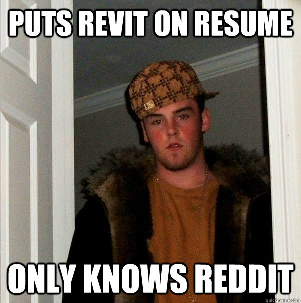 PUTS REVIT ON RESUME ONLY KNOWS REDDIT - PUTS REVIT ON RESUME ONLY KNOWS REDDIT  Scumbag Steve