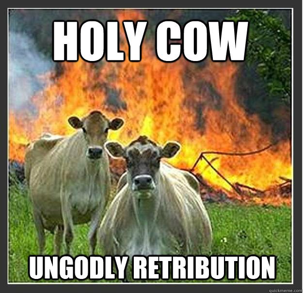 holy cow ungodly retribution  Evil cows