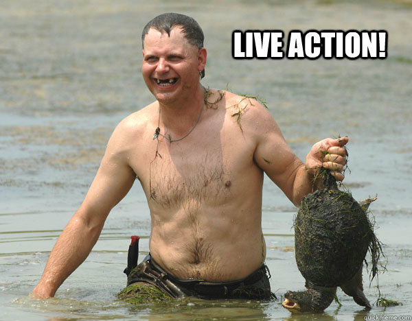 LIVE ACTION!  Turtle Man