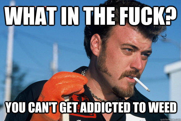 what in the fuck? you can't get addicted to weed  Ricky Trailer Park Boys