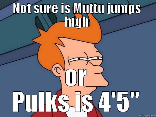 NOT SURE IS MUTTU JUMPS HIGH OR PULKS IS 4'5