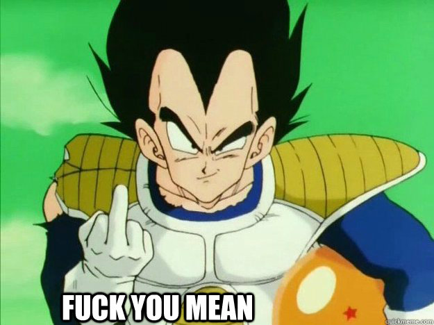 Fuck you Mean  Vegeta