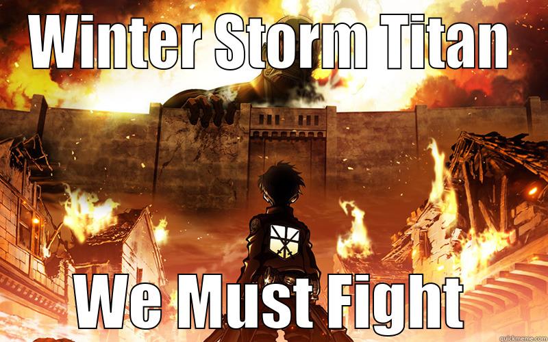 Attack on (Winter Storm) Titan - WINTER STORM TITAN WE MUST FIGHT Misc