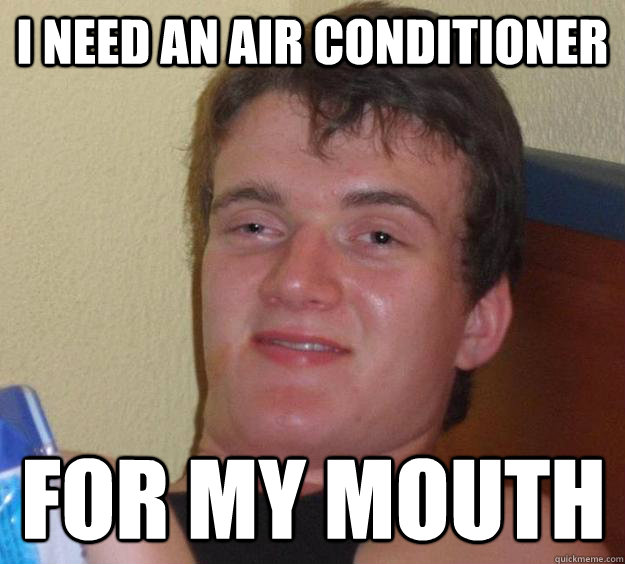 I need an air conditioner for my mouth  10 Guy