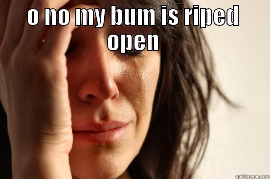 fuck me hard - O NO MY BUM IS RIPED OPEN  First World Problems