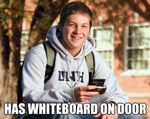  HAS WHITEBOARD ON DOOR  College Freshman