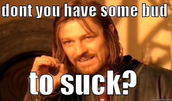 DONT YOU HAVE SOME BUD  TO SUCK? Boromir