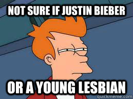 Not sure if Justin Bieber or a young Lesbian  - Not sure if Justin Bieber or a young Lesbian   Meme