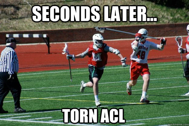 seconds later... torn acl - seconds later... torn acl  Misc