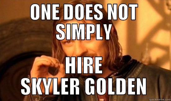 ONE DOES NOT SIMPLY HIRE SKYLER GOLDEN Boromir