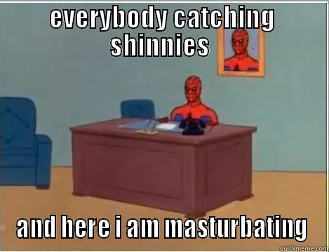 EVERYBODY CATCHING SHINNIES  AND HERE I AM MASTURBATING Spiderman Desk