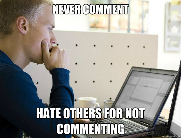 NEVER COMMENT HATE OTHERS FOR NOT COMMENTING  Programmer