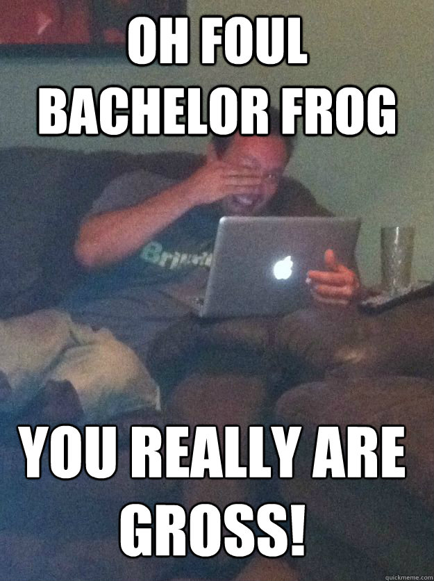 OH Foul bachelor frog You really are gross!  MEME DAD