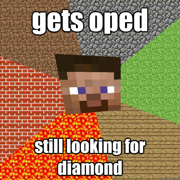 gets oped still looking for diamond  Minecraft