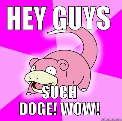 HEY GUYS SUCH DOGE! WOW! Slowpoke