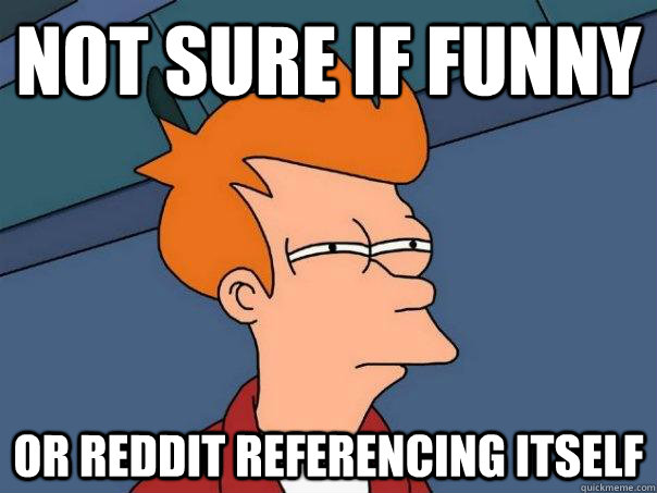 Not sure if funny or reddit referencing itself  Futurama Fry