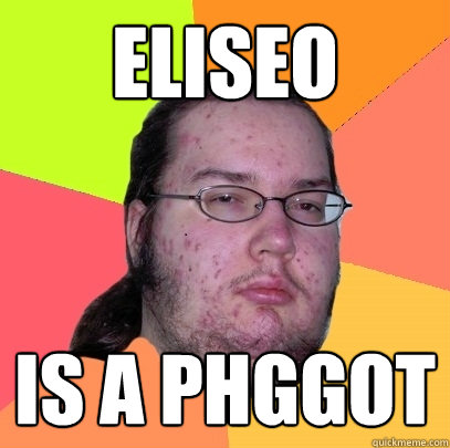 Eliseo Is a phggot  Butthurt Dweller